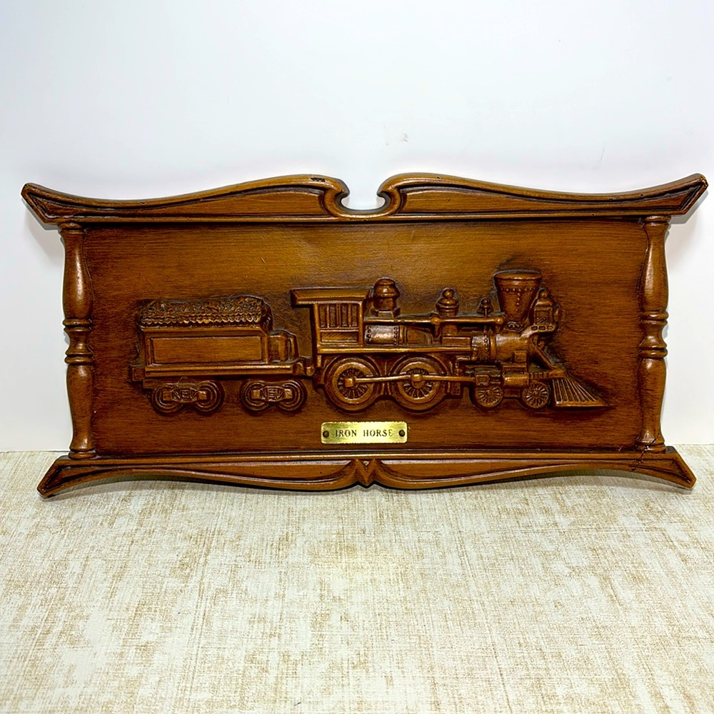 1940's Turner MFG Co. "Iron Horse" Train Wall Plaque
